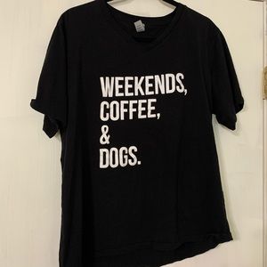 Weekends, Coffee, & Dogs Boutique Graphic Tee
